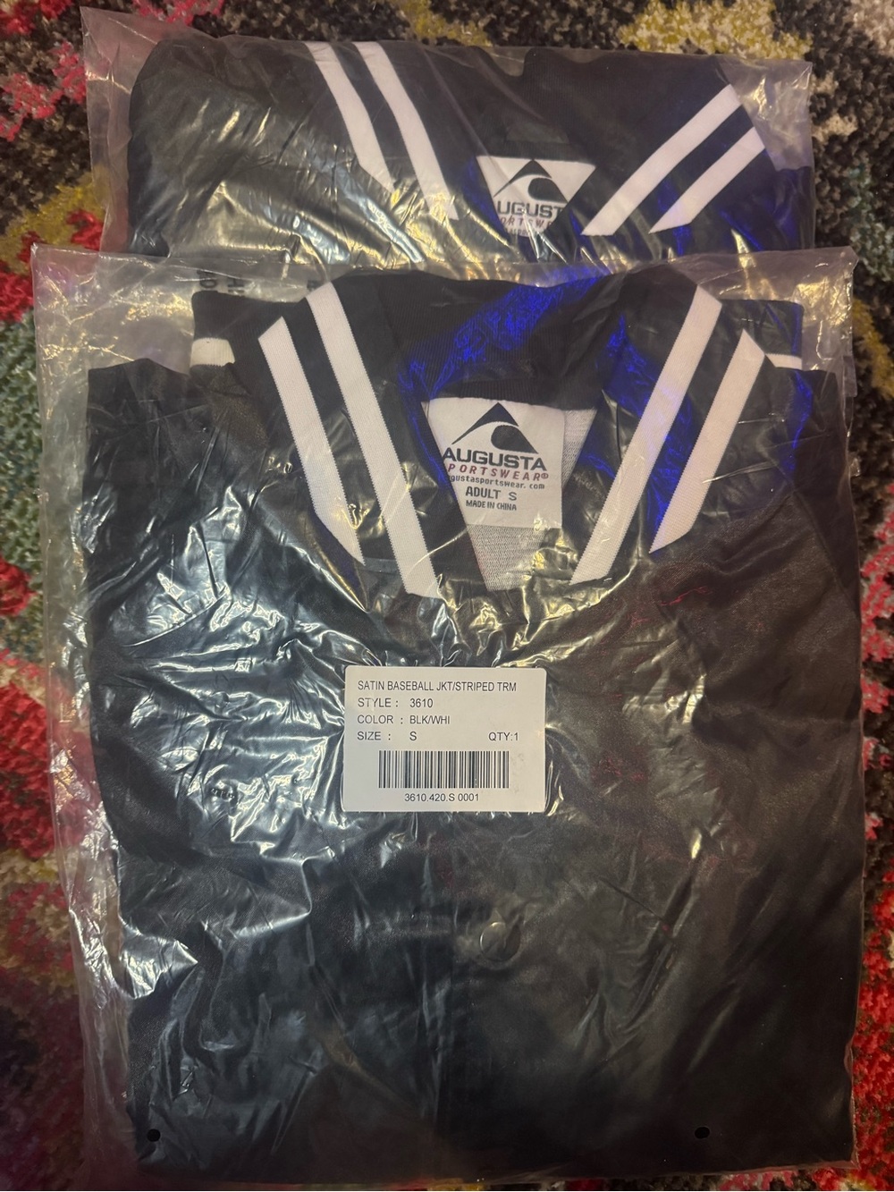 Blk/Wht Baseball Style Jacket Women’s Small NWT